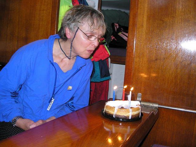 Sally celebrates her birthday below on Alliance
