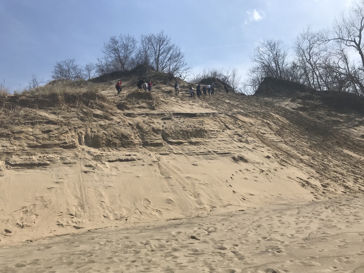 The sand dune facing the confluence point. 