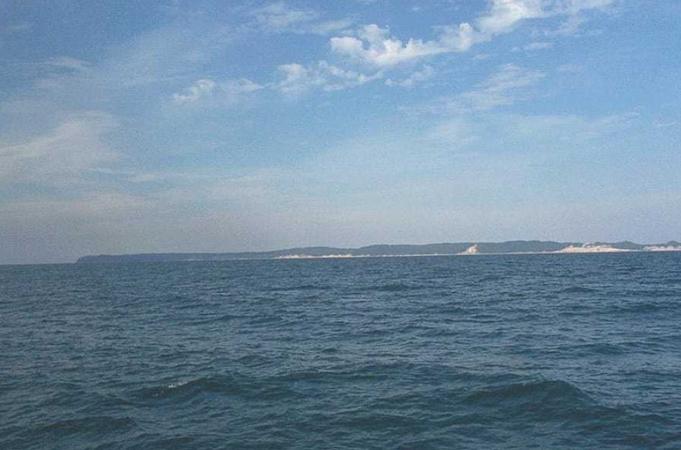 Looking north towards North Manitou Island