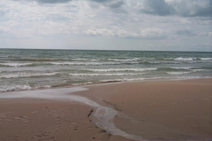 Looking south across Lake Michigan.