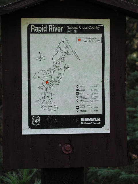 Rapid River National Cross-Country Ski Trail map.