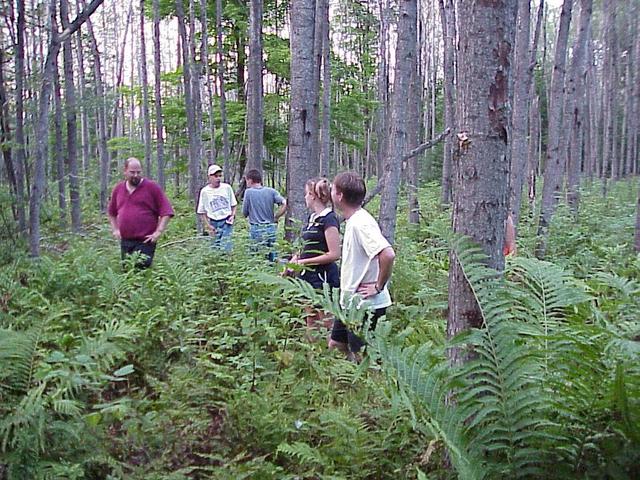 We hiked through dense undergrowth both to and from the confluence.