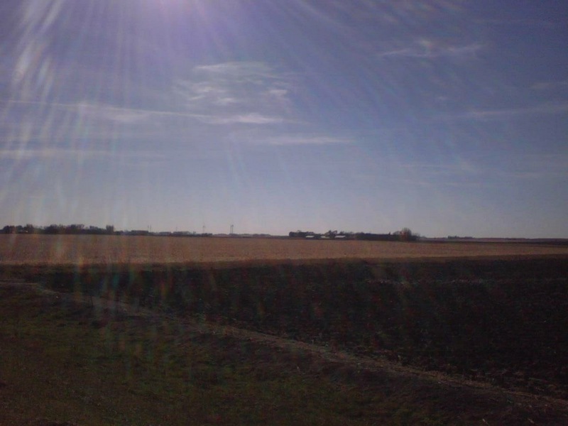 Looking southwest toward the wind turbines