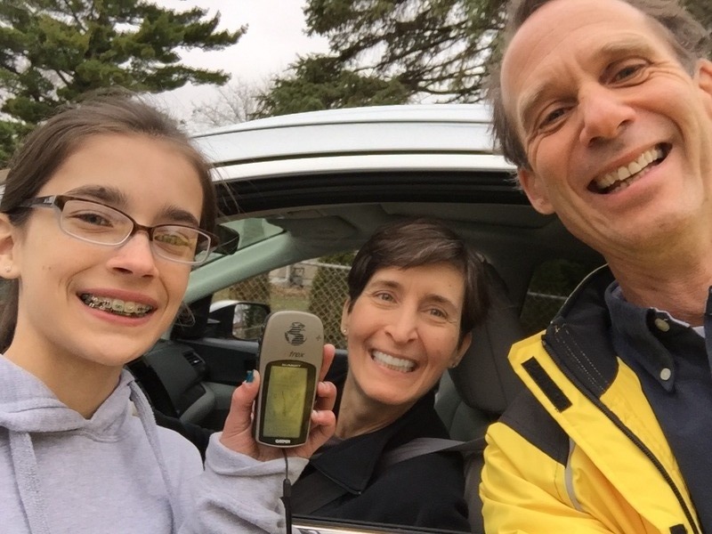 The Happy Confluencers (left to right): Olivia, Elizabeth, and Peter