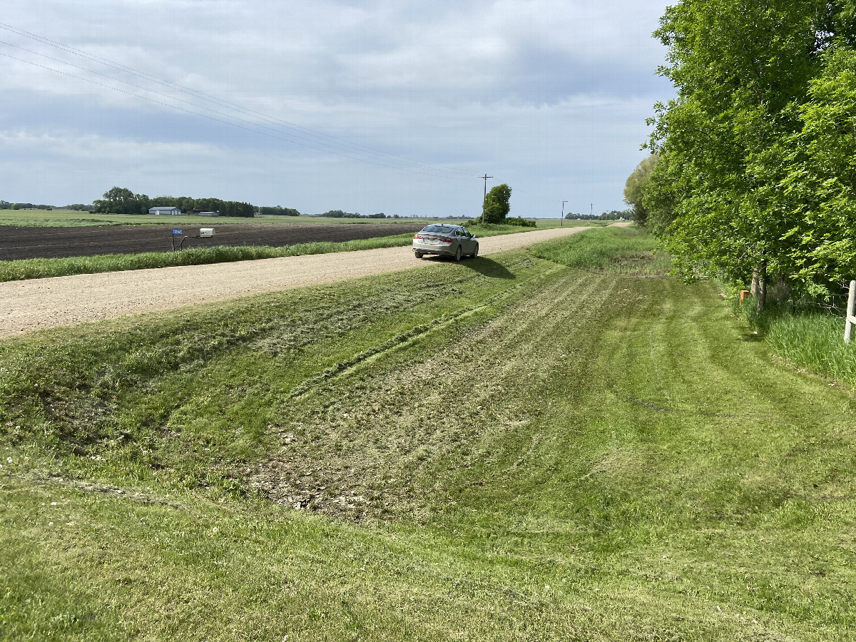 Nearest road to the confluence point, looking north northwest.