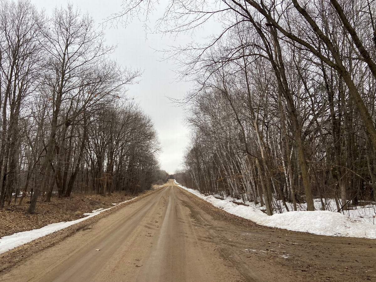 Nearest road to the confluence, looking east. 