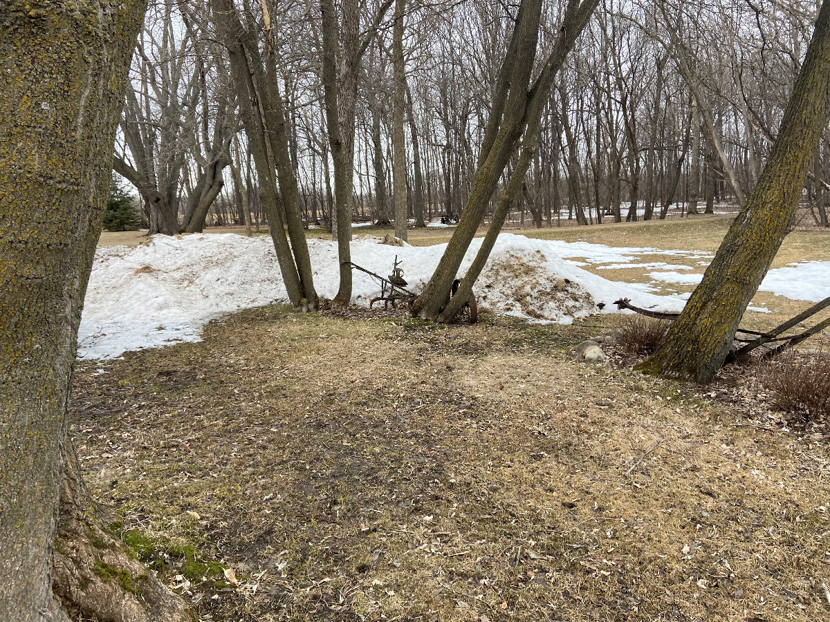 View of the confluence, in the immediate foreground, looking north-northeast.