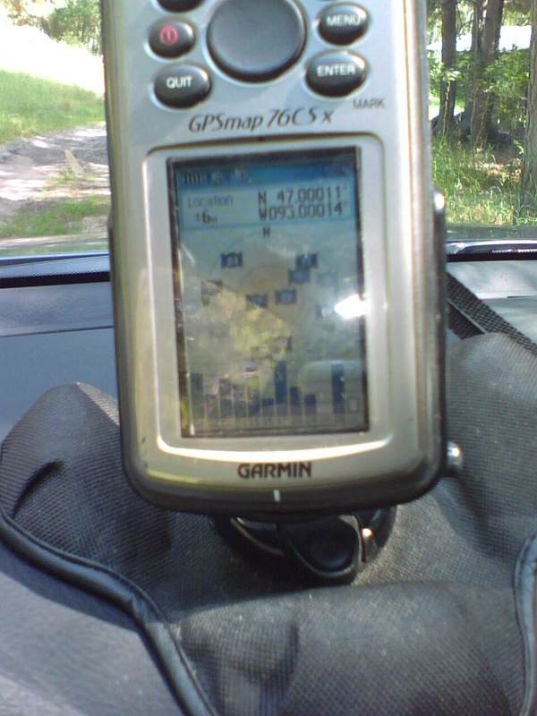 GPS screen where I parked