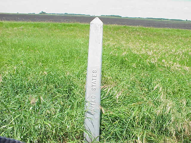 U.S. side of the border marker