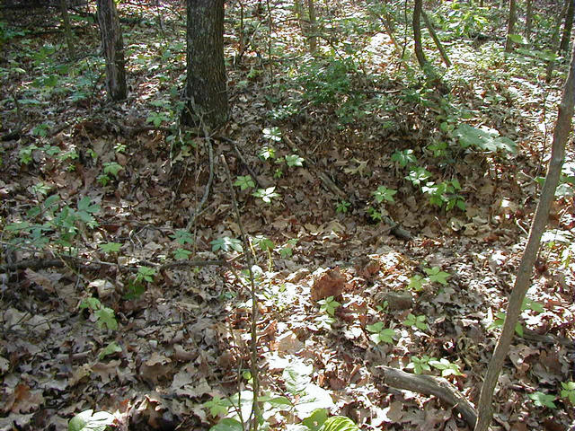 Old turn of the century Iron Ore Pit mine nearby