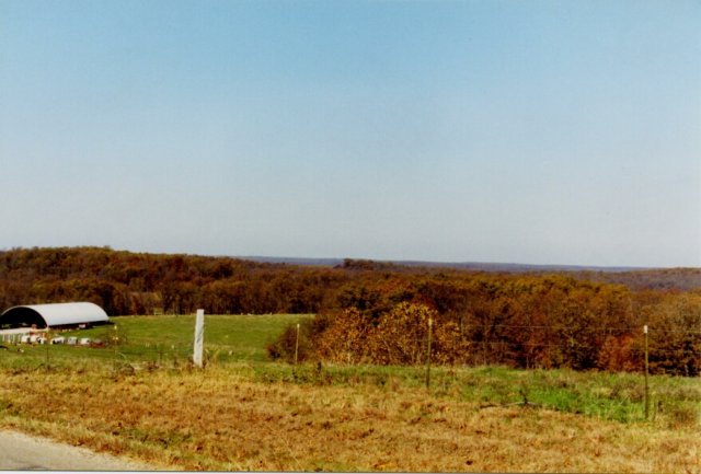 Northbound on State Road "N" - looking out across the ridge tops