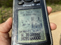 #2: GPS reading at the confluence point. 