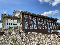 #9: Wonderfully decorated public library about 6 km south of the confluence point.