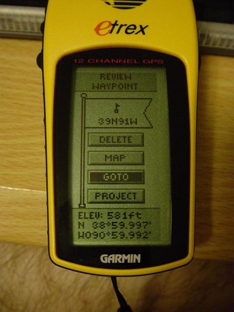 GPS waypoint shot