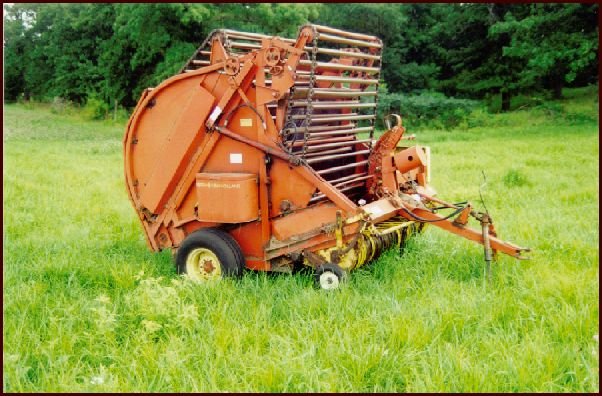 Hay bailer used as a tri-pod for self-portrait 20ft. away