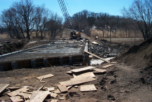 Bridge under construction that blocked our initial path