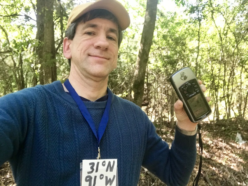 Joseph Kerski near the confluence point. 