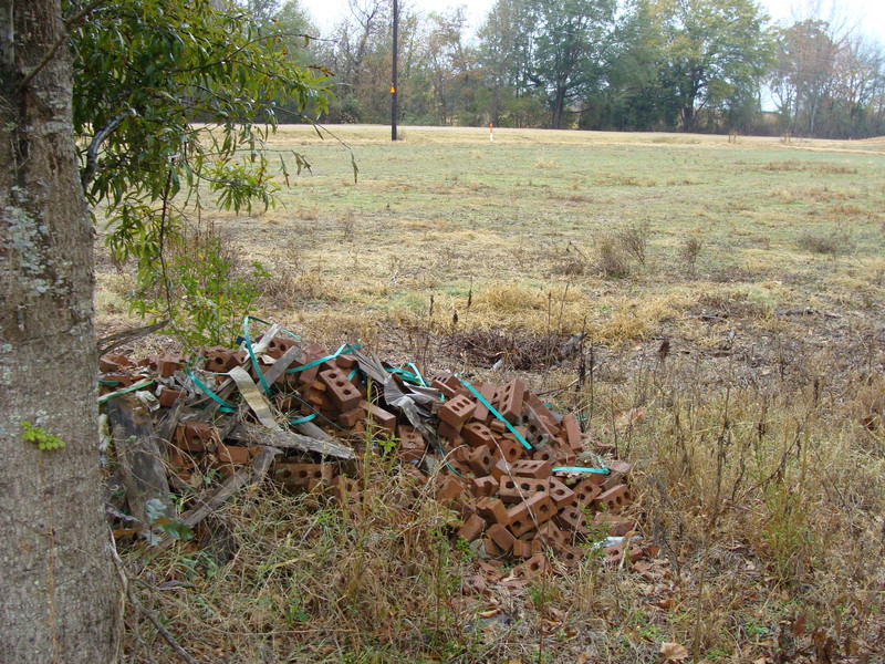 Perhaps the Burnetts have stockpiled a load of bricks in anticipation of building a monument at 34N 90W.