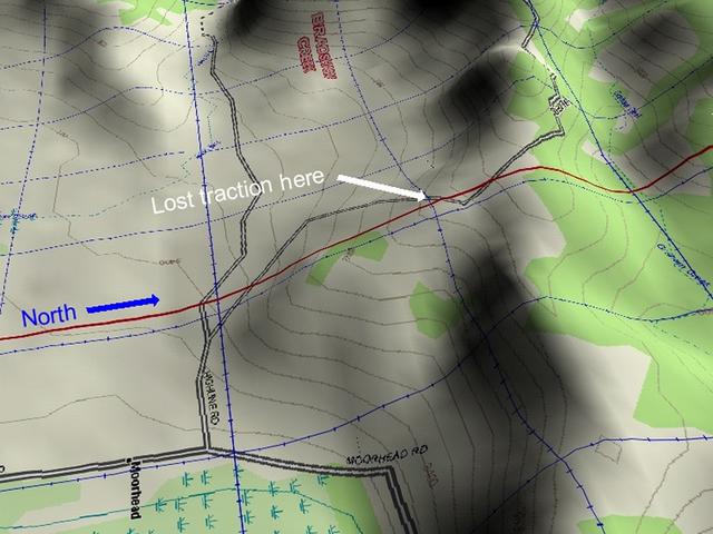 Topographic map of area