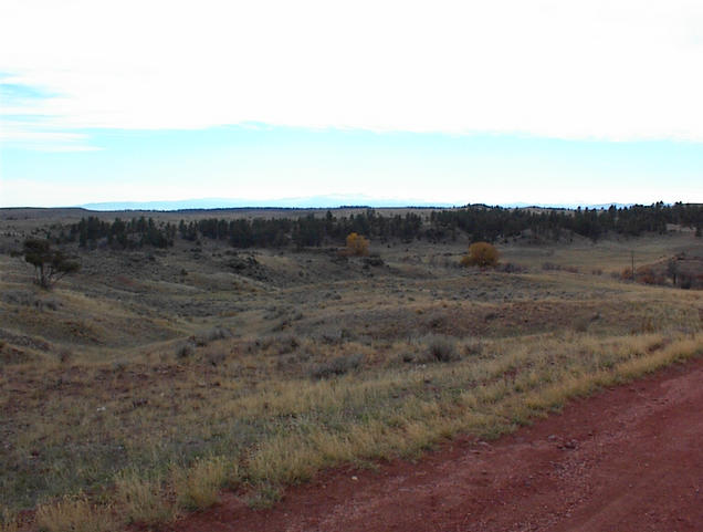 South view from ridge, with Bighorn Mountains in distance