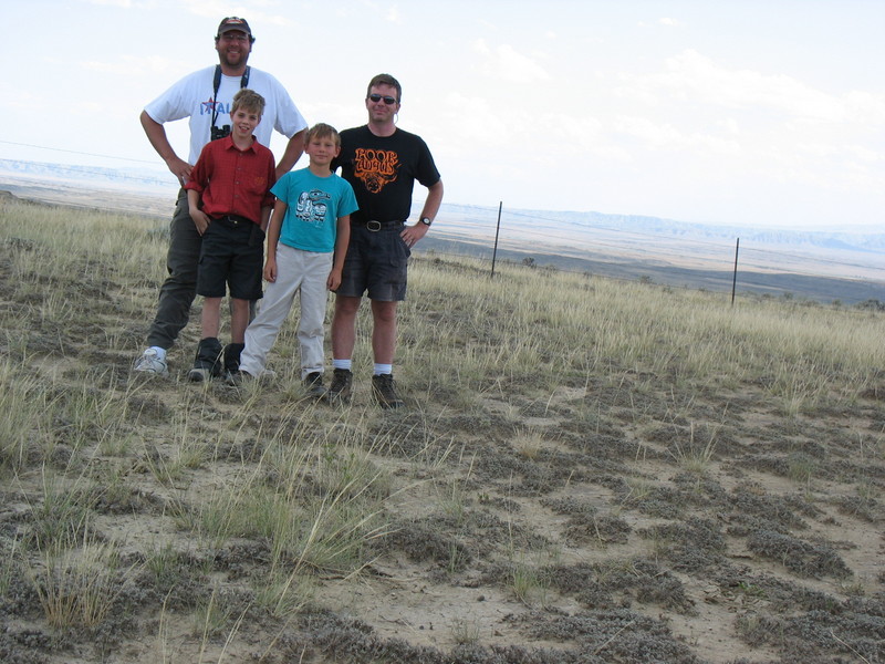 Pat, Jakob, Patrick and Andy at the confluence