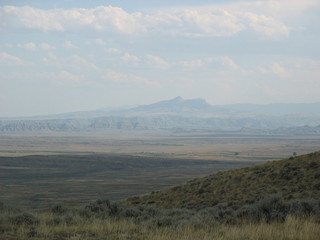 #1: Zoomed-in view south to Heart Mountain, WY (about 30 km away)