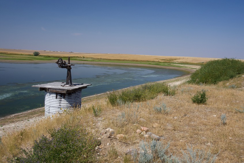 A dam on one of the Arod Lakes, 0.7 miles from the point