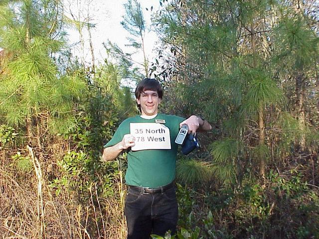 Joseph Kerski at the confluence site.