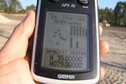 #3: A beautiful thing:  GPS reading at the confluence.