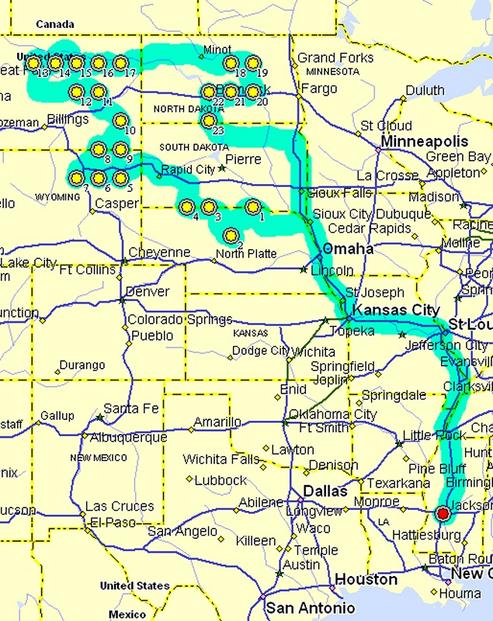 Confluence-Visiting Trip Route