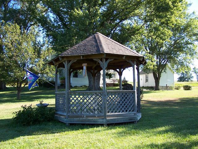 The Gazebo in the farmyard.