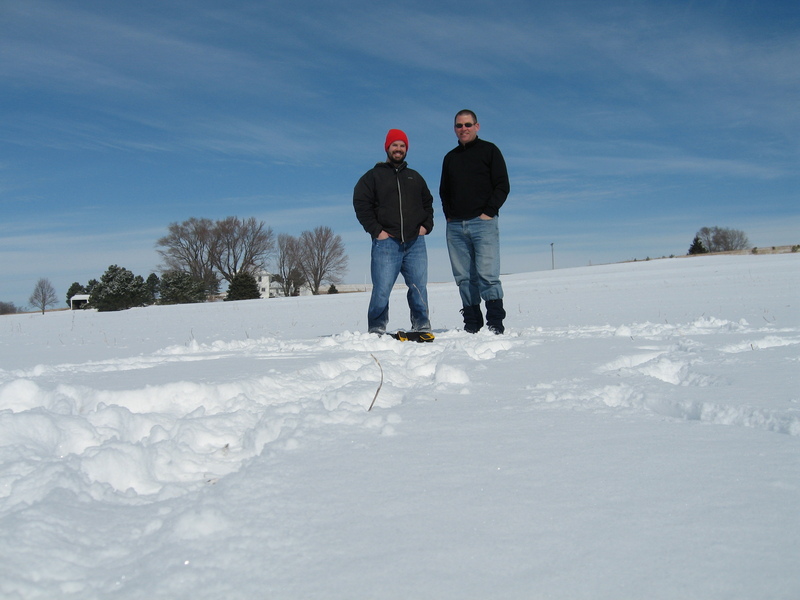 Ryan and Russ standing over the confluence