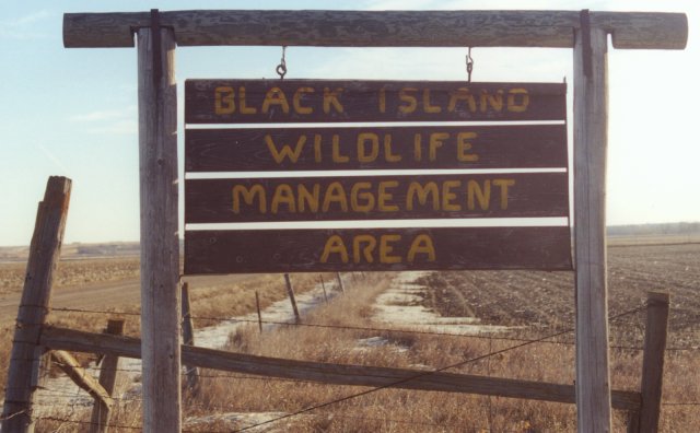 Entrance to Black Island Wildlife Management Area