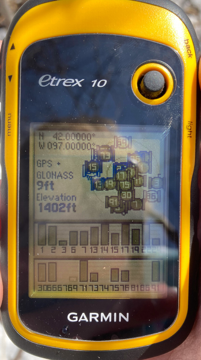 Zeroes on the GPS!
