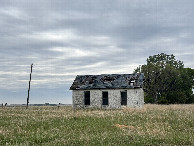 #12: Abandoned building on the way to the confluence point about 2 km southwest. 
