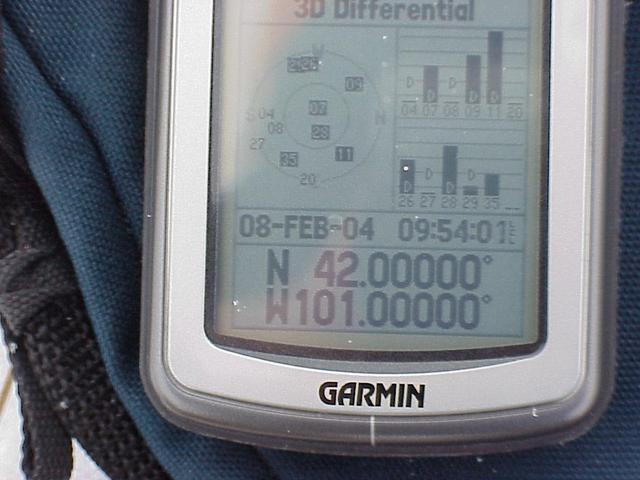 GPS unit at confluence site.