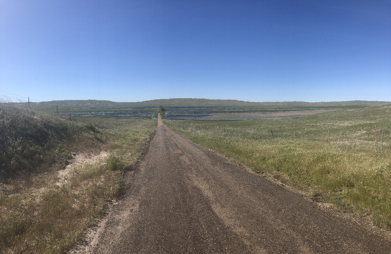 Headed south towards the confluence on Abbott Road