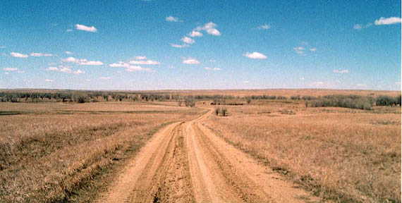 Roads varied from 2-lane dirt, to single-lane dirt...