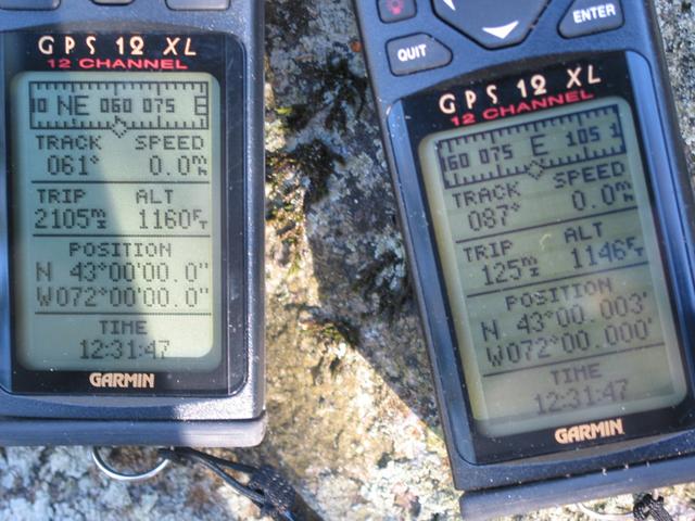 Two GPS units, almost in agreement