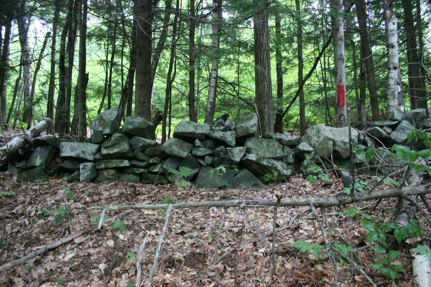 Low stone wall near 44N 72W