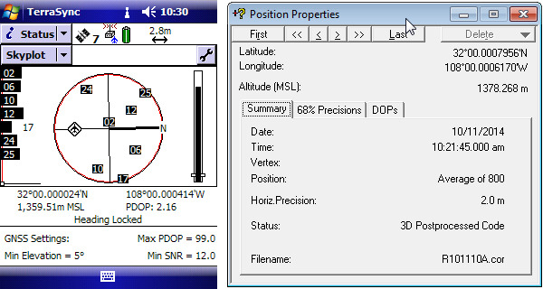 TerraSync post processed data