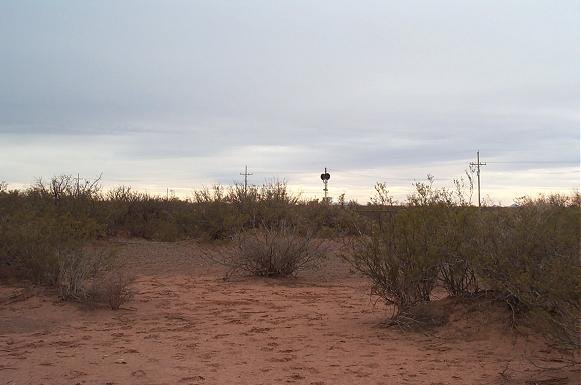 West view; railroad tracks and not much else.