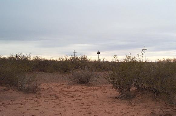 West view; railroad tracks and not much else.