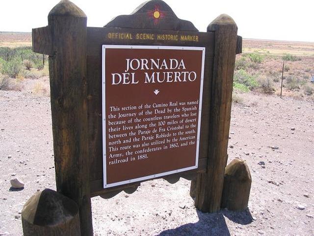 The Jornada del Muerto Historical Marker
