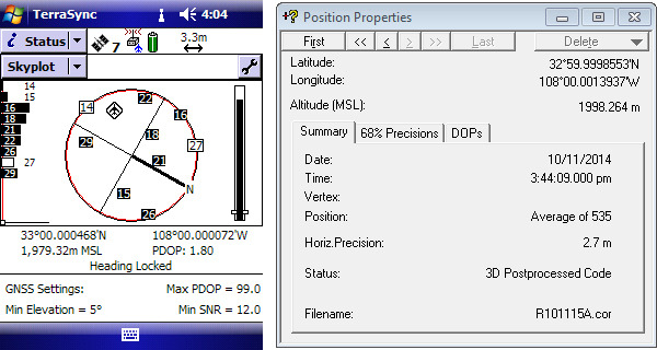 TerraSync post processed data