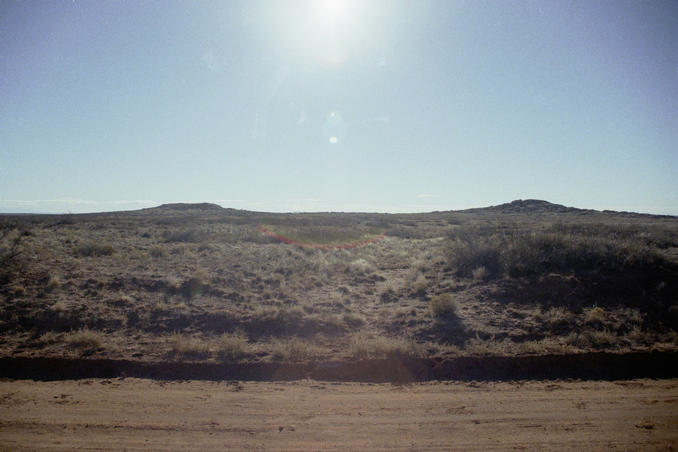 View south-west from closest point to confluence