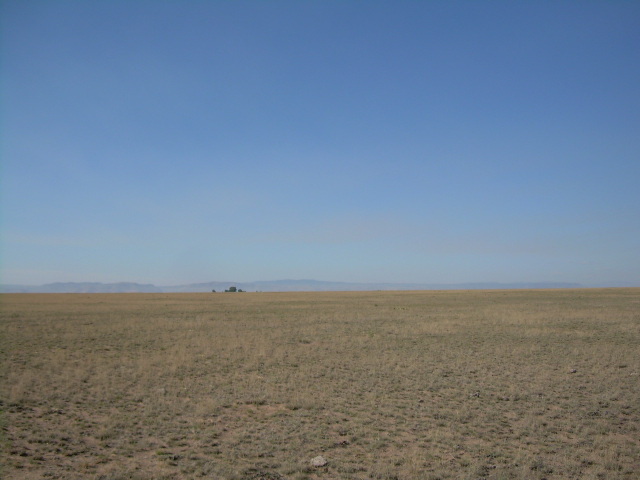 View looking south toward the group of buildings