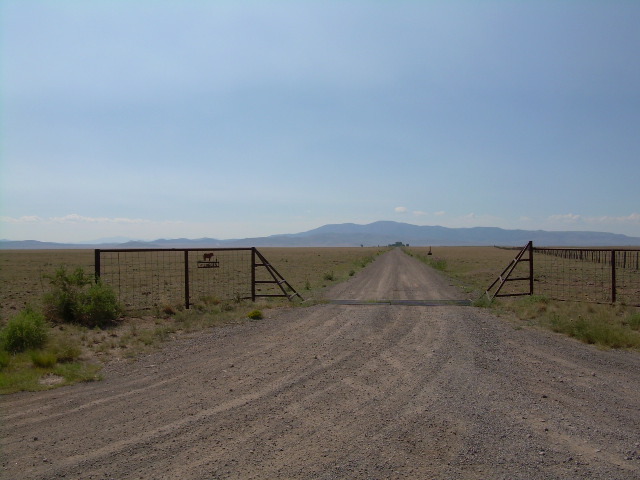 Dirt road taken from hwy 12 going toward buildings