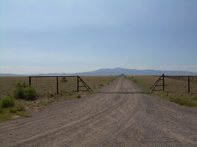 Dirt road taken from hwy 12 going toward buildings