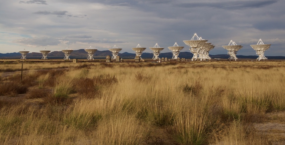 The nearby "Very Large Array" (VLA) radio telescope